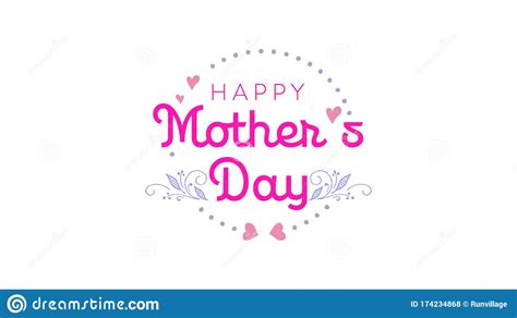 Happy Mother`s Day Greeting Vector Illustration For Any Design Stock Vector Illustration Of