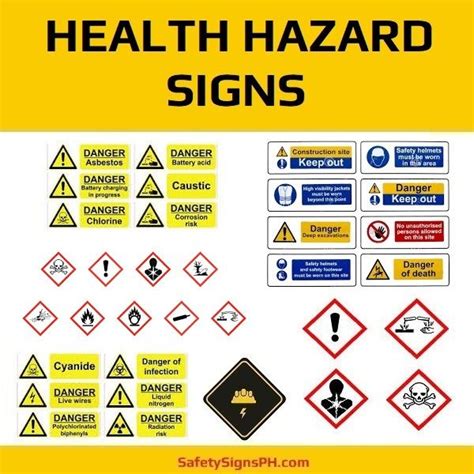 Health Hazard Signs Philippines Wayfinding Signage Visual Management