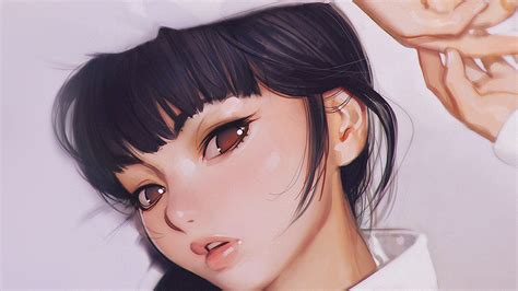 Aw24 Ilya Kuvshinov Anime Girl Shy Cute Illustration Art