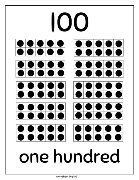 Printable Numbers 0 100 Ten Frame Counting Posters Full Page Classroom