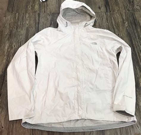 The North Face Rain Jacket Hyvent 25l White Womens Sz Xl Ebay