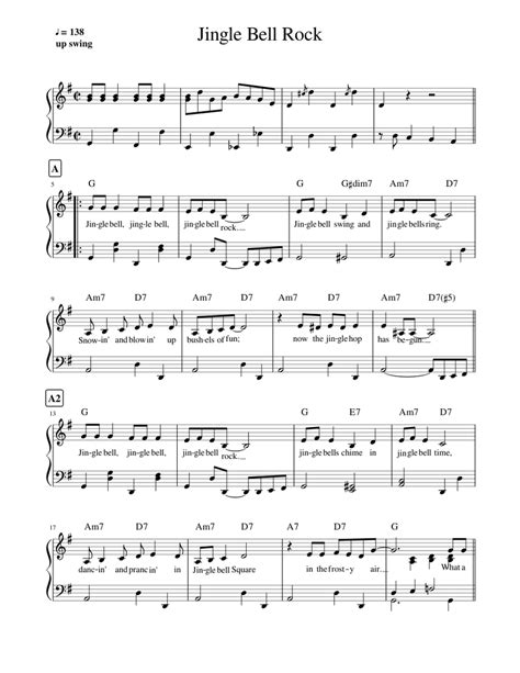 Jingle Bell Rock Sheet Music For Piano Solo