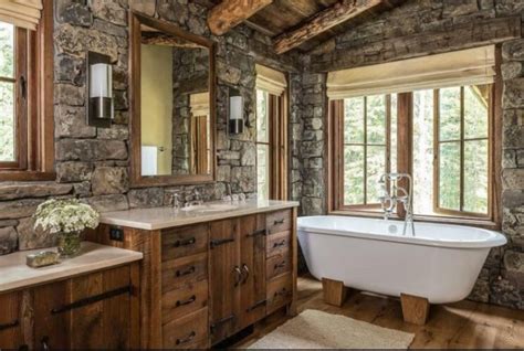 Allstate log homes construction and design! 25 Rustic Style Ideas With Rustic Bathroom Vanities