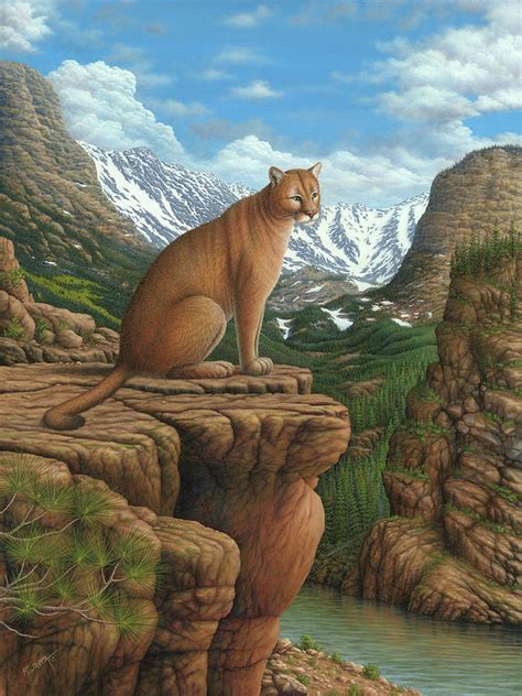 Cougar Painting By Robert Wavra Fine Art America