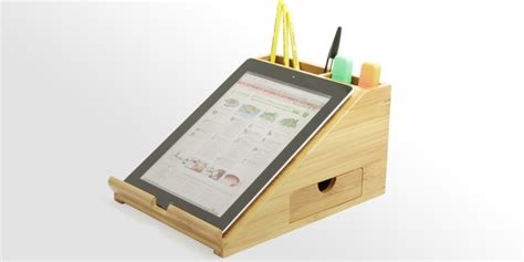 The lamicall tablet stand is a small desktop display stand that's specifically designed for all ipad and iphone models. iPad Stand, Desk Organiser | Bamboo Office Supplies