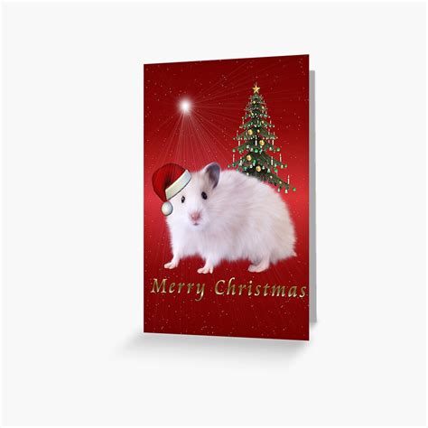 Christmas Hamster Greeting Card For Sale By Lucindawind Redbubble