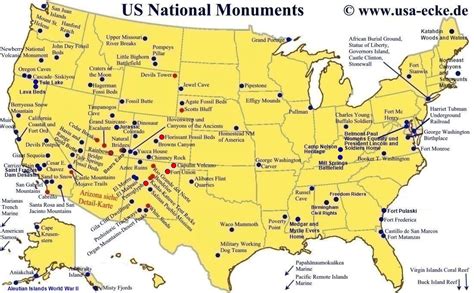 Us Map With National Parks And Monuments Map