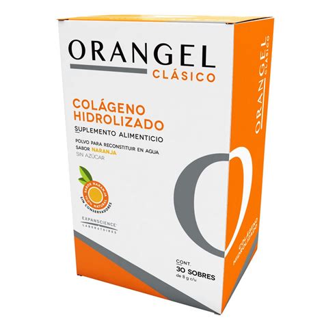 Orangel Clásico Colágeno Hidrolizado Sabor Naranja Para Articulaciones