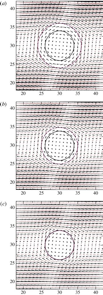 Solutions to sphere online judge problems. (Colour online) A sphere in a pure shear flow with a = 4δ ...