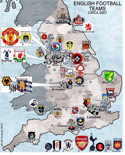 Maps Of England Equipement Football Foot Européen Football Angleterre
