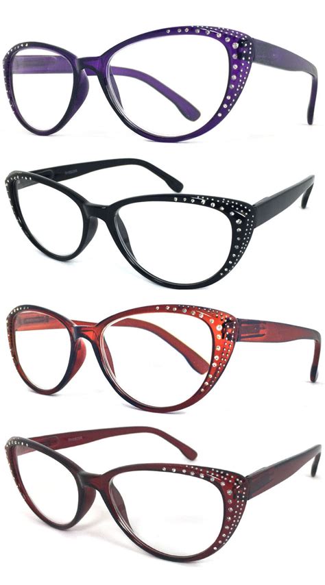 43 Top Images Cat Eye Reading Glasses With Rhinestones Rhinestone Cat Eye Vintage Style Clear