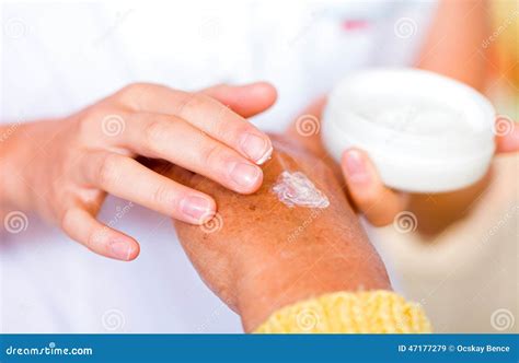 Skin Care Stock Image Image Of Elderly Cream Lotion 47177279