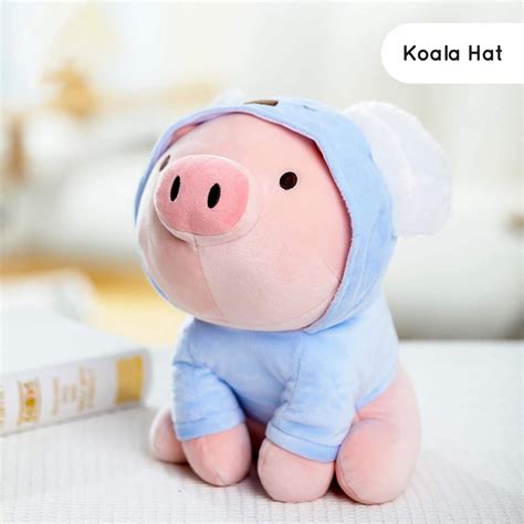 Miniso Sitting Piglet Pig Plush Toy With Hoodie Beecowdinosaurrabbit