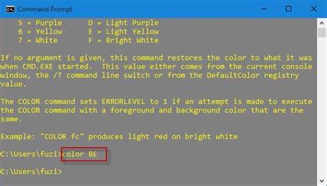 Change Backgroundtext Color Of Command Prompt In Windows 10