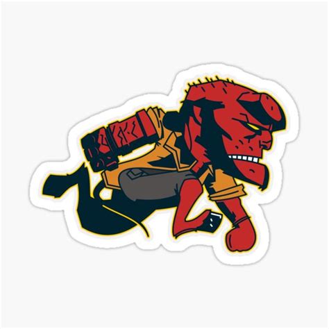 Hellboy Big Red Man Sticker For Sale By Johndeakinss Redbubble