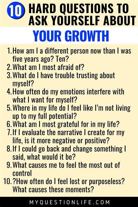 10 Hard Questions To Ask Yourself About Your Self Growth Hard