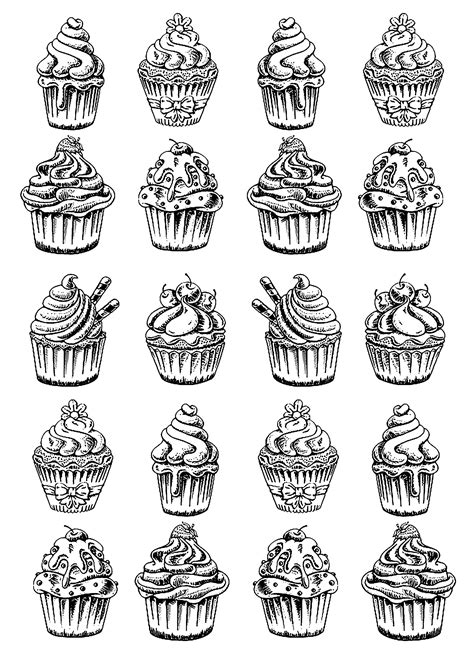 Twenty Good Cupcakes Twenty Good Cupcakes To Color Without Waiting