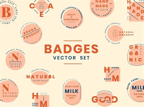 Set Of Logo Badge Design Vectors Free Image By Wan