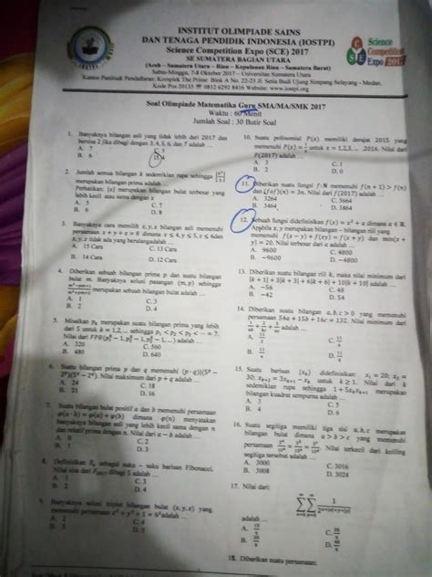 Olimpiade sains nasional (osn) merupakan kegiatan lomba bidang matematika, ilmu pengetahuan alam (ipa) yang diselenggarakan dalam rangka penuntasan wajib belajar yang bermutu. Soal Olimpiade Sains Sd Kelas 1 Dan 2