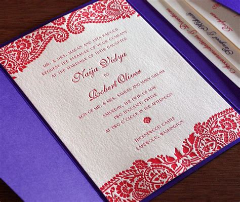 Design beautiful invitations with matching rsvp cards. would love if the designs were blind-pressed (ie no ink), and the font was a bit… | Wedding card ...
