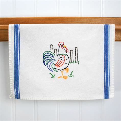 Rooster Dish Towel Hand Embroidered Kitchen Towel Rooster | Etsy | Rooster dish towel, Rooster ...