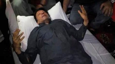 Imran Khan Former Pakistan Cricketer And Prime Minister Shot In Leg In