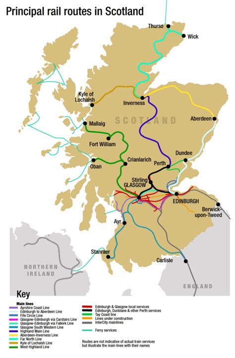 Scotfax Rail Travel In Scotland On Undiscovered Scotland Scotland Map