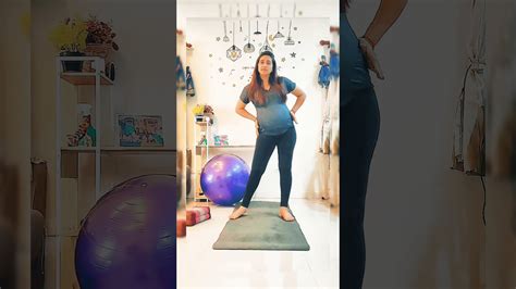 Prenatal Yoga Birthing Ball Workout For Third Trimester Pregnancy Youtube