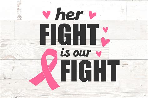 her fight is our fight svg breast cancer svg cancer etsy