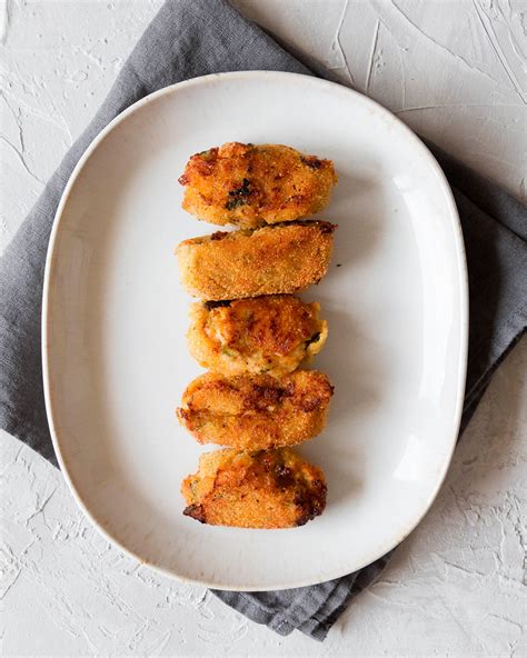 Croquetas de calabacín y queso al horno | Virutas de Limón