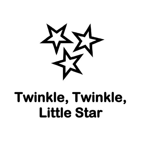 Twinkle Twinkle Little Star Songsheet Singing Hands