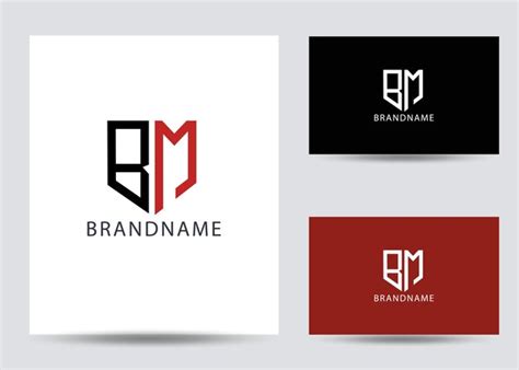 Premium Vector | Modern monogram initial bm letter logo design template