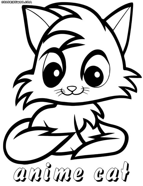 Anime Cat Coloring Pages Coloring Pages To Download And
