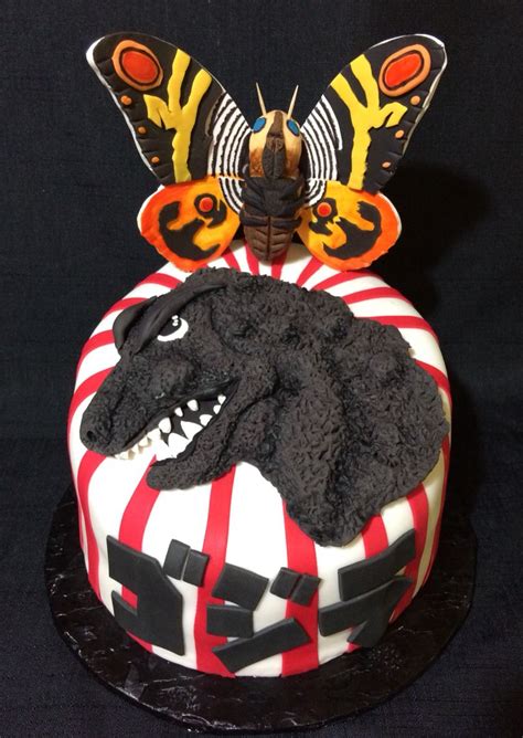 Godzilla Vs Mothra Cake Godzilla Birthday Party Godzilla Birthday