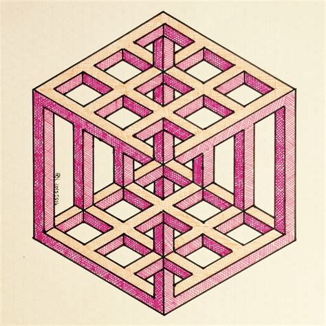 Cool Optical Illusions Art Optical Isometric Drawing Isometric