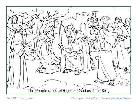 Israel Rejected God As Their King Coloring Page Childrens Bible
