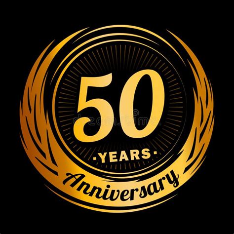 50 Year Anniversary Elegant Anniversary Design 50th Logo Stock
