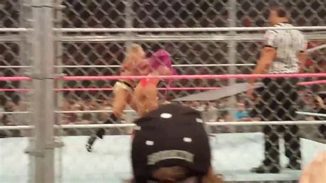 Sasha Banks Wedgie At Wwe Hell In A Cell 2016 Slow Motion Fan Cam
