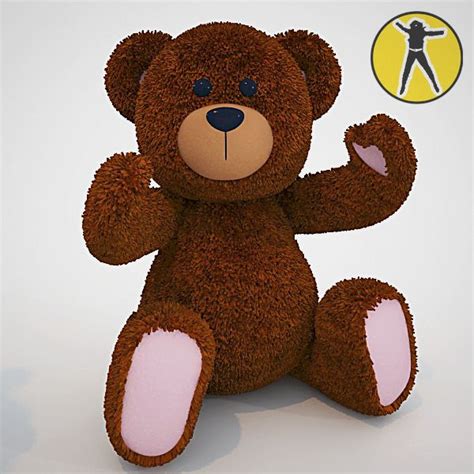 Toon Teddy Bear Free 3d Model Obj Free3d
