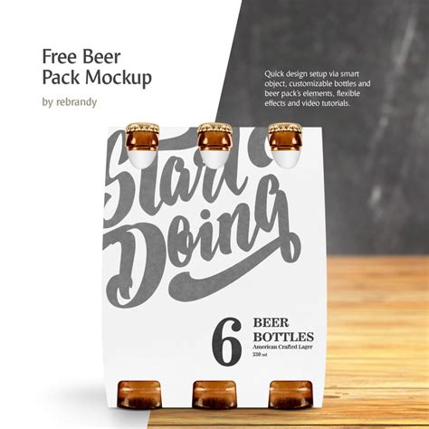 Free Beer Pack Mockup