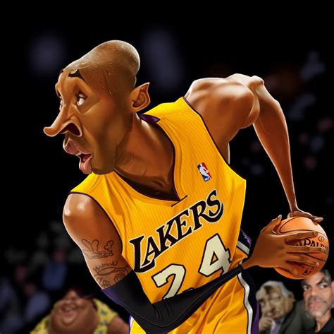 His net worth at the time of his death was an estimated. Caricatura de Kobe Bryant