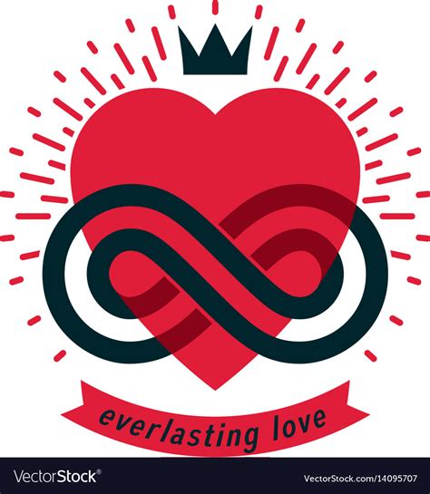 Timeless Love Concept Symbol Created Royalty Free Vector