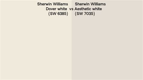 Sherwin Williams Dover White Vs Aesthetic White Side By Side Comparison