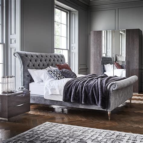 The bed risers are a great idea for storage under the bed. This luxurious bed frame (The Odeon High End) has been ...
