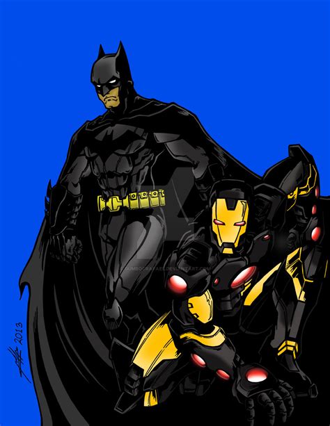 Batman And Iron Man Crossover Art By Gumbocrafael On Deviantart