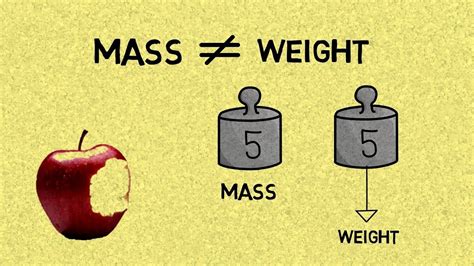 The Difference Between Mass And Weight Youtube