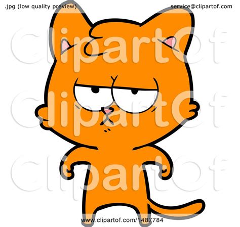 Bored Cartoon Cat By Lineartestpilot 1487784
