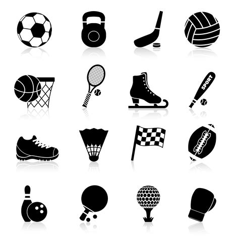 Sport Icons Black 444119 Vector Art At Vecteezy