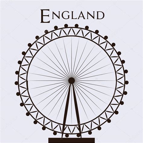When autocomplete results are available use up and down arrows to review and enter to select. Isolated silhouette of the London eye and text. Vector ...