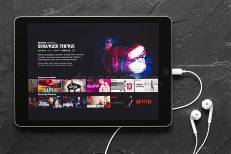Riga Latvia March 25 2018 Ipad With Netflix App On The Screen